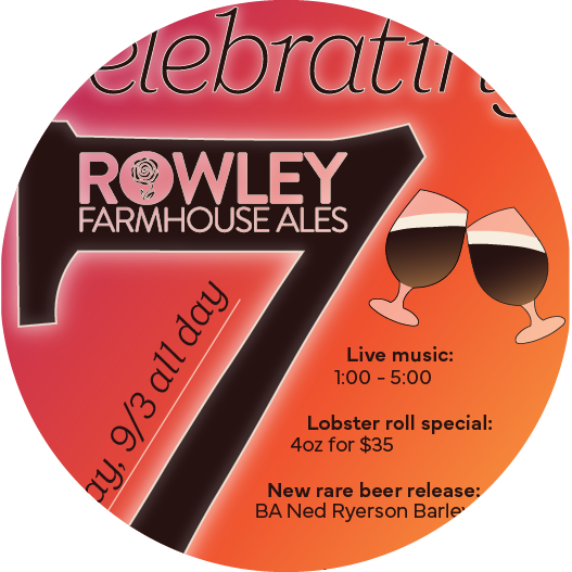 Rowley Farmhouse Ales Anniversary Poster and Social Media Graphics